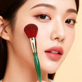 makeup brush set, 12-piece, featuring soft bristles, including a foundation brush, angled contour brush, and a complete set of makeup brushes