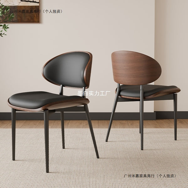 Retro Eames Dining Chair Designer Home Solid Wood Softbag Italian Back Chair Hotel Consultation