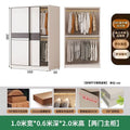 Wardrobe for home bedroom sliding door deepened and thickened wardrobe storage top cabinet rental room economical wardrobe