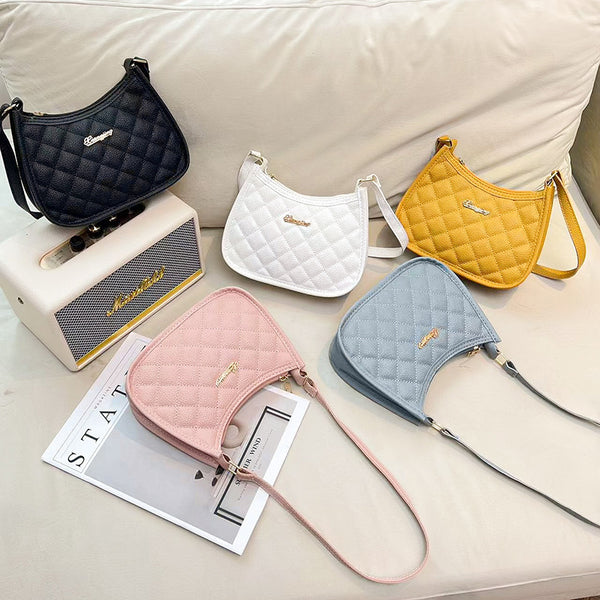 菱格腋下包2024lwomen handbags柔软面料跨境女包高级感单肩包