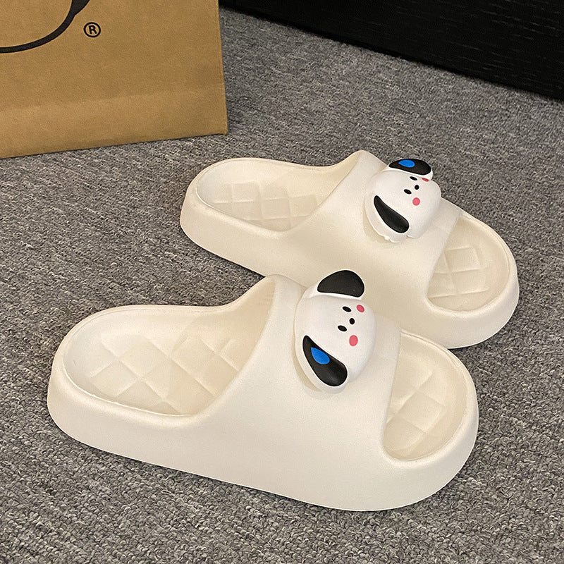 Women's eva slippers - summer outdoor wear, cartoon design, indoor bathroom bathing, non-slip thick sole, home couple slippers - "cloud-like comfort"