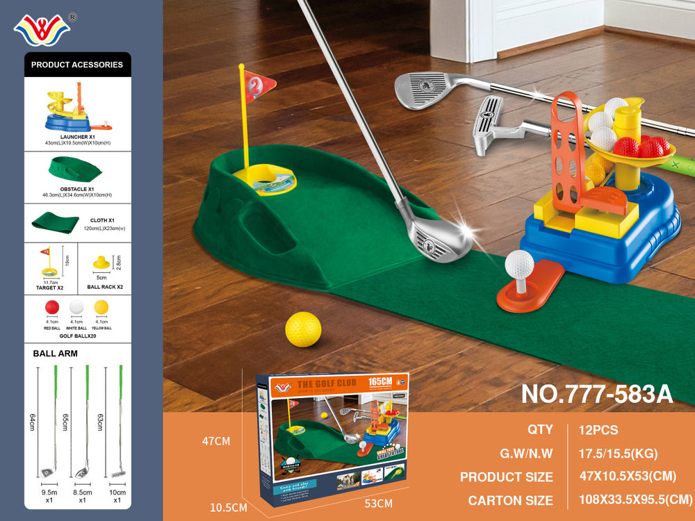 Kids' golf set - indoor/outdoor pull rod telescopic box - sports toy - parent-child interactive - realistic portable golf kit