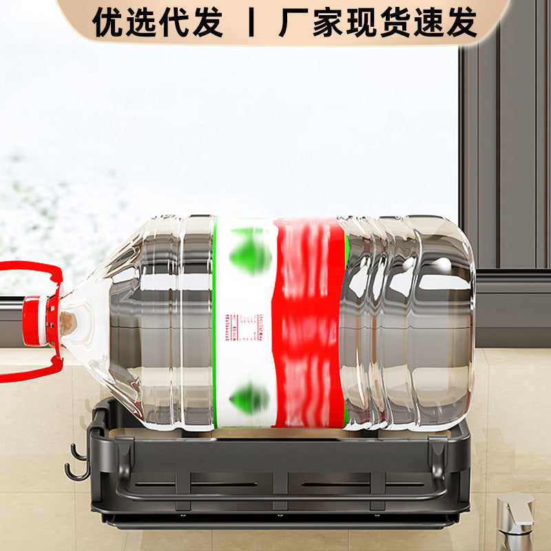 Sponge rack, carbon steel, kitchen sundries, detergent storage rack, rag rack, wall-mounted sink drain rack