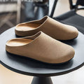 Soft bottom mule slippers for men winteroutwear old money style lazy casual slip-on men's birkenstock shoes toe-cap half drag