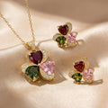 accessible luxury hot-selling new arrival copper inlaid zirconium flower necklace for women accessible luxuryfashion non-fading earrings clavicle chain accessories