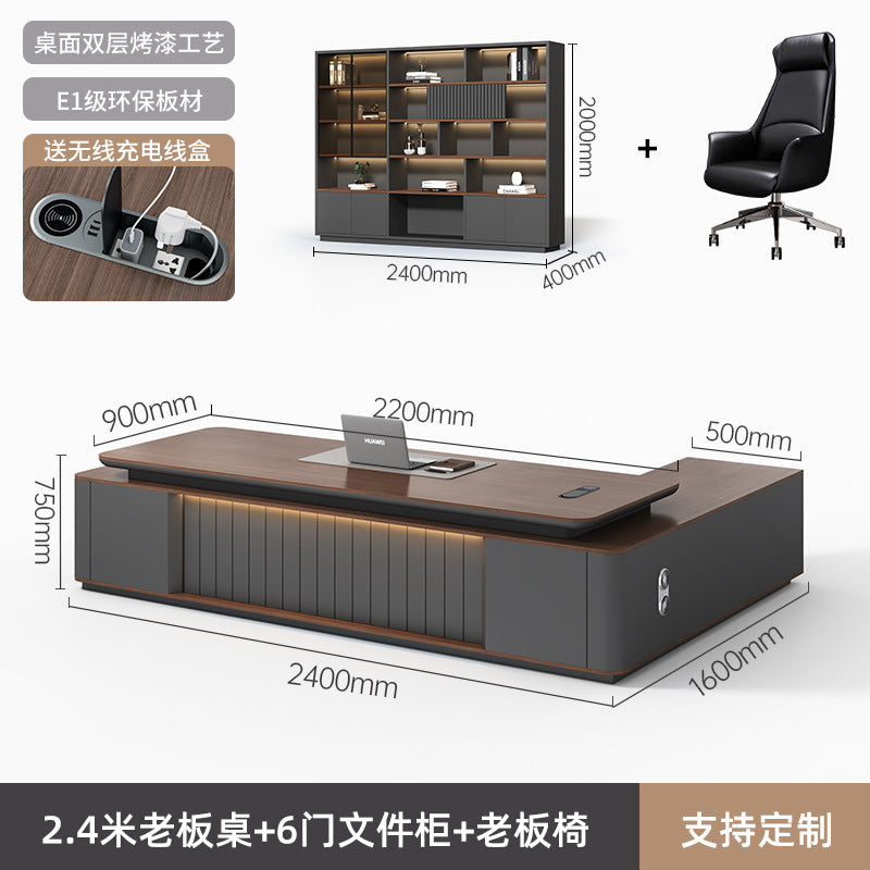 Saint li accessible luxury boss president manager supervisor desk executive desk casual modern thickened paint office desk chair