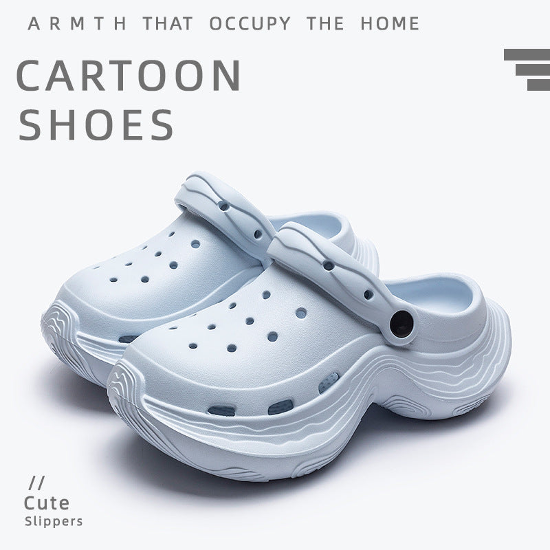 Women's clogs - new summer collection: thick-soled, anti-slip beach sandals with closed toe for adults. perfect for the beach and everyday wear