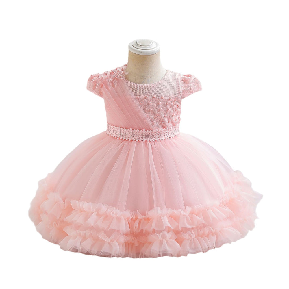 Fashionin stocknew arrival baby girl tutu gauze cake princess dress first birthday evening dress dressgirl dress