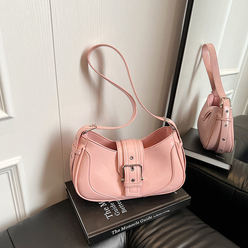 Cross-border high-end niche bag women's 2025 new spring and summer sweet and cool Spice Girl messenger bag women's shoulder armpit bag