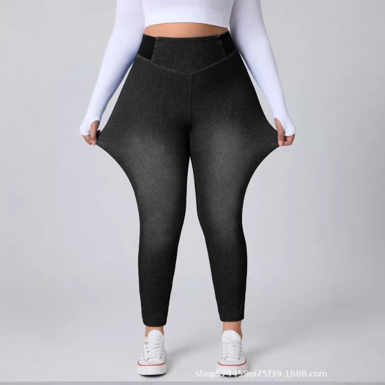 new arrivals: plus-size women's high-waisted, tummy-control, slimming, four-way stretch jeans for , , and european & american markets
