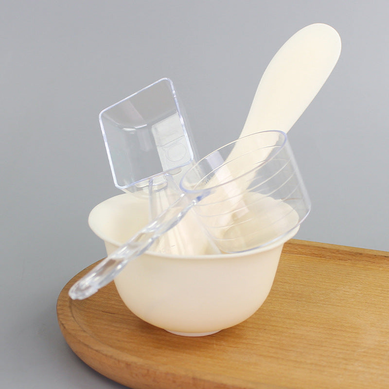 Silicone mask bowl, plastic flat-mouth mask bowl, soft gel mask mixing bowl with spatula, flexible small bowl, professional makeup & spa tool