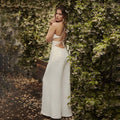 2025 fashion cross-border export new amazon wish sleeveless sling v neck tight hip cover backless jumpsuit