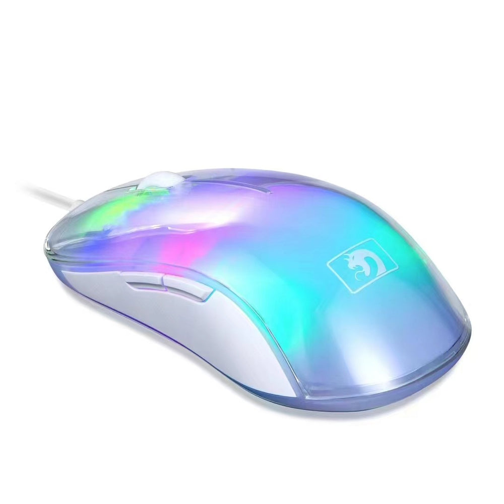 Xinmeng m368 ice crystal gaming mouse transparent rgb luminous 6d computer macro programming gaming office mouse