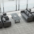 Luxury office sofa set for 4s dealerships: minimalist modern business reception, meeting, and lounge area - available in single, double, and three-seater configurations