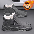 Men's winter slip-ons: new fleece-lined warm cotton shoes, high-top casual sneakers, anti-slip work & safety shoes