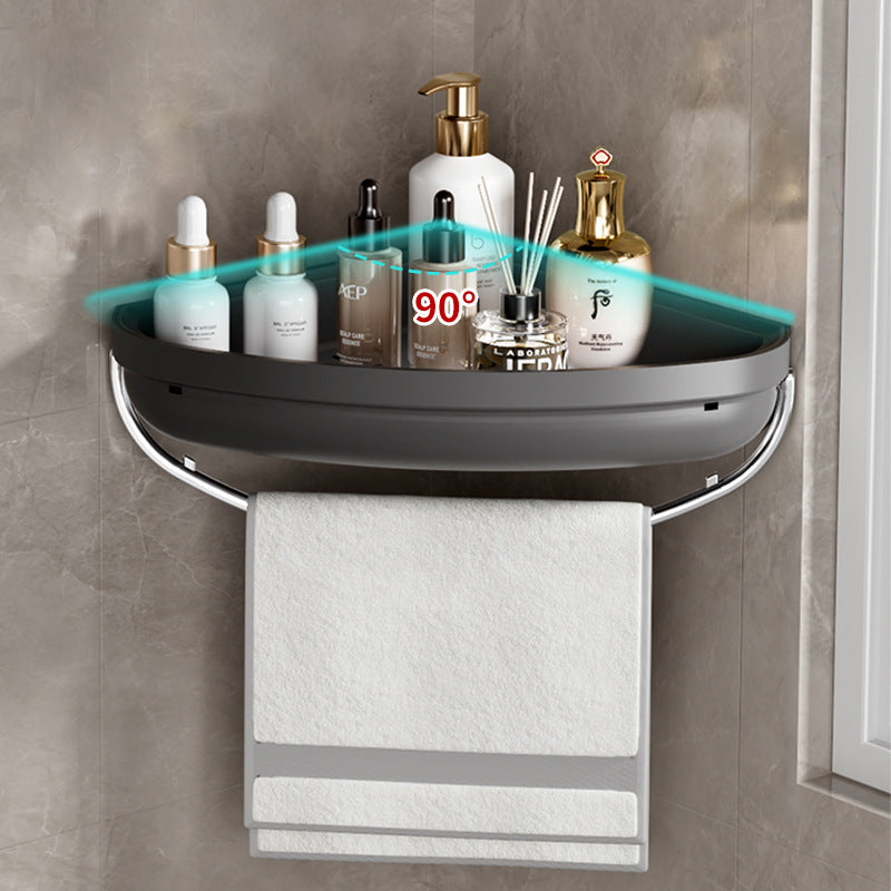 No-drill wall-mounted shelf - bathroom vanity organizer, light luxury storage for washbasin and sink