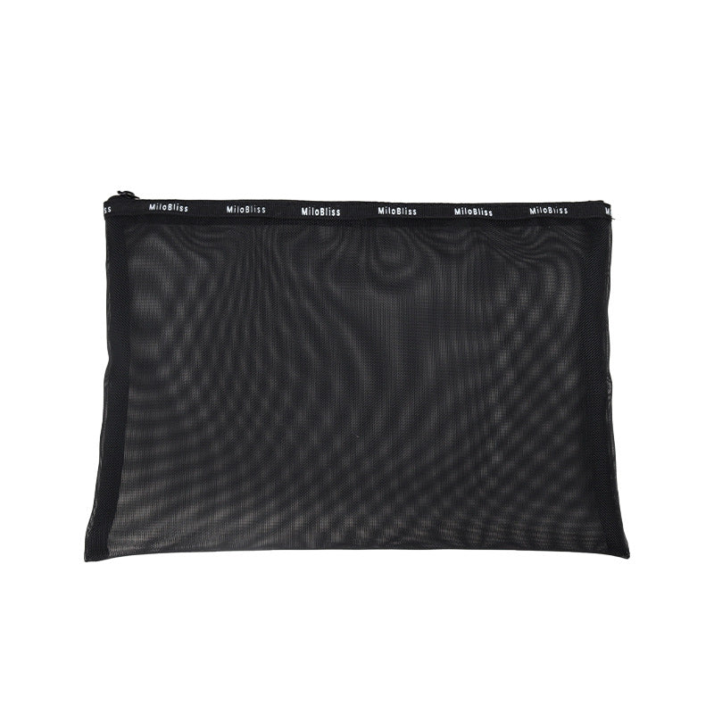 Popular black mesh multi-functional layered cosmetic bag large-capacity cosmetic storage bag portable wash bag bag bag