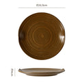 12.4inch lotus leaf plate-brown