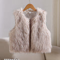 cross-border e-commerce hot seller: faux fur fashion vest - single piece set
