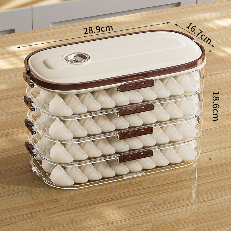 Dumpling box, special seal for household food grade freezing, quick-freezing and fresh-keeping classification, dumpling buns, refrigerator storage box