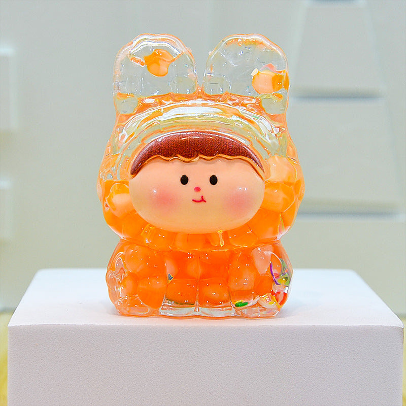 oversized three-dimensional quicksand KIKI shopping mall blind box figure desktop ornament car pendant DIY jewelry accessories