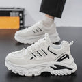 Men's spring trendy casual shoes: youth-friendly, versatile, mesh breathable, chunky sole, height-increasing, running & athletic sneakers