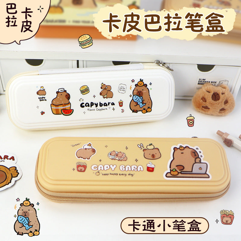 Pencil case large capacity high value kapibara student stationery box female simple style pencil case junior high school female super beautiful