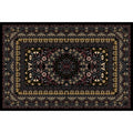 Carpet living room persian retro high-end no-wash and wipeable bedside bedroom carpet full large area black cross-border
