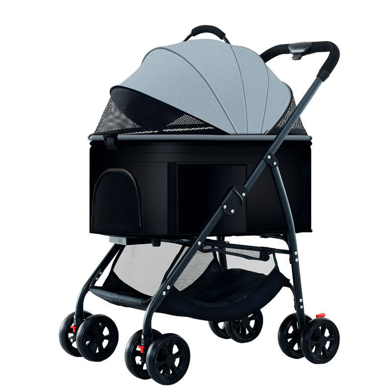 Yle factory direct pet stroller - outdoor pet stroller, detachable pet stroller, lightweight & foldable, outdoor pet..