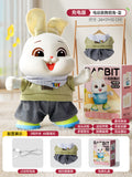 【usb rechargeable】dancing blue rabbit + detachable & washable scarf cowboy (48 songs)