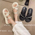 2025 summer new roman two-wear sandals thick sole fairy pearl heightening outweareasiest for matchfrenchelegant sandals