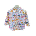 Spring & fallnew arrivalshirtpure cottonkids cartoon all-over printed shirtlong sleevescomfortablecasualboy stylenew arrival