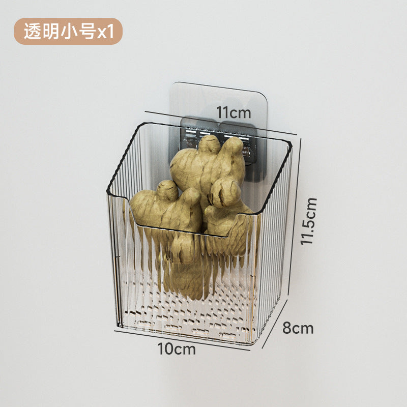 Kitchen cabinet door organizer, wall-mounted, no-drill, cabinet interior cling wrap holder, bathroom storage rack