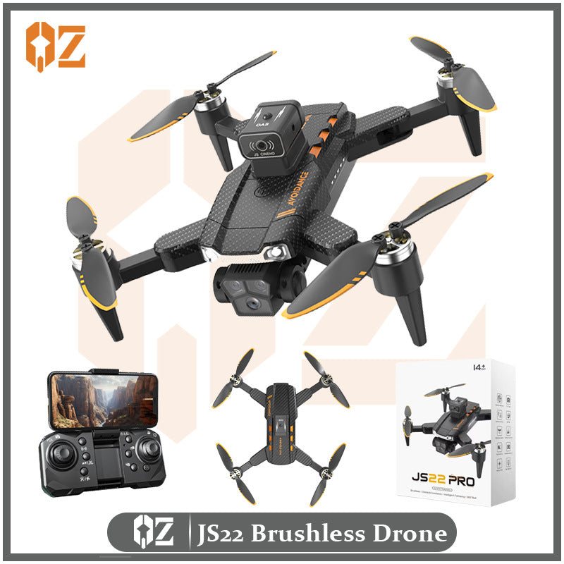 brushless js22 drone with optical flow positioning, hd aerial photography, foldable quadcopter, remote control toy aircraft