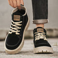Men's 2025 spring collection: british style high-top outdoor vintage work boots, casual versatile martin boots, trendy footwear