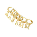 European and american cross-border retro fashion stainless steel gold-plated 26 english alphabet letter pendant earrings jewelry for women