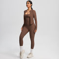 European and american outdoor casual tight-fit pocket yoga outfit set - quick-dry, high-waisted, slimming, cloud-like comfort, three-piece activewear set