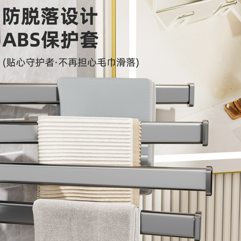 Suction cup rotate towel rack punch-free multi-pole clothes drying rack bathroom bathroom bath towel bar wall-mounted storage rack