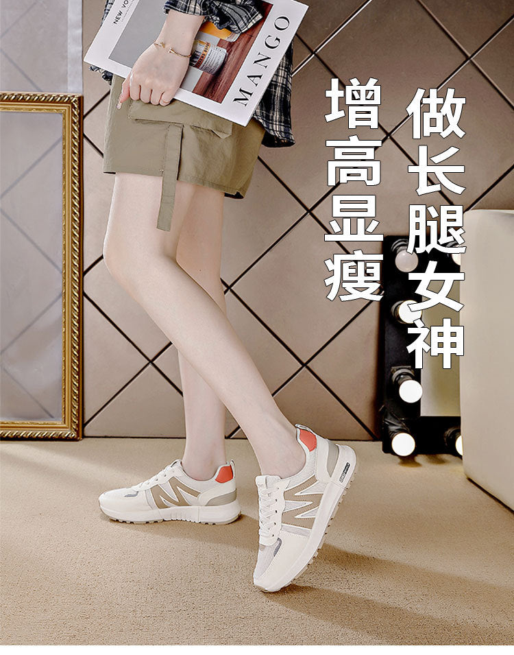 women's new spring mesh sneakers korean style versatile flat casual soft sole running chunky sneakers