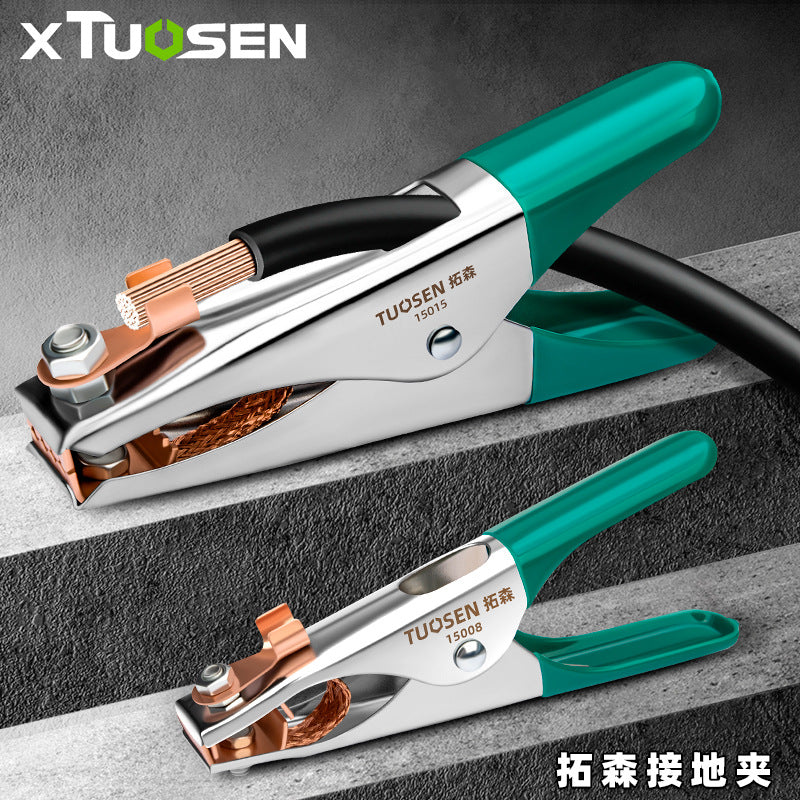 Tuosen Hardware Tools 500A Glue Welding Machine Grounding Clamp Grounding Clamp Argon Arc Welding Clamp All Copper 300A Grounding Clamp