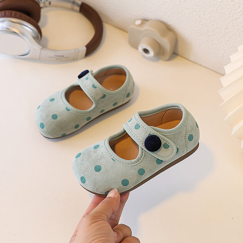 Ready-to-ship adorable cartoon birkenstock-style shoes for little girls, korean fashion princess shoes, soft-soled moccasins, cloth shoes, baby flats