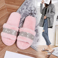 Slippers 2024 new plush slippers women's korean style casual home fuzzy slippers factory direct cross-border cotton slippers