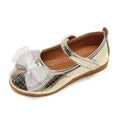 Girls'  spring new bowknot soft sole princess leather shoes for toddlers and young children - wholesale magic tape closure kids' shoes (direct from manufacturer)