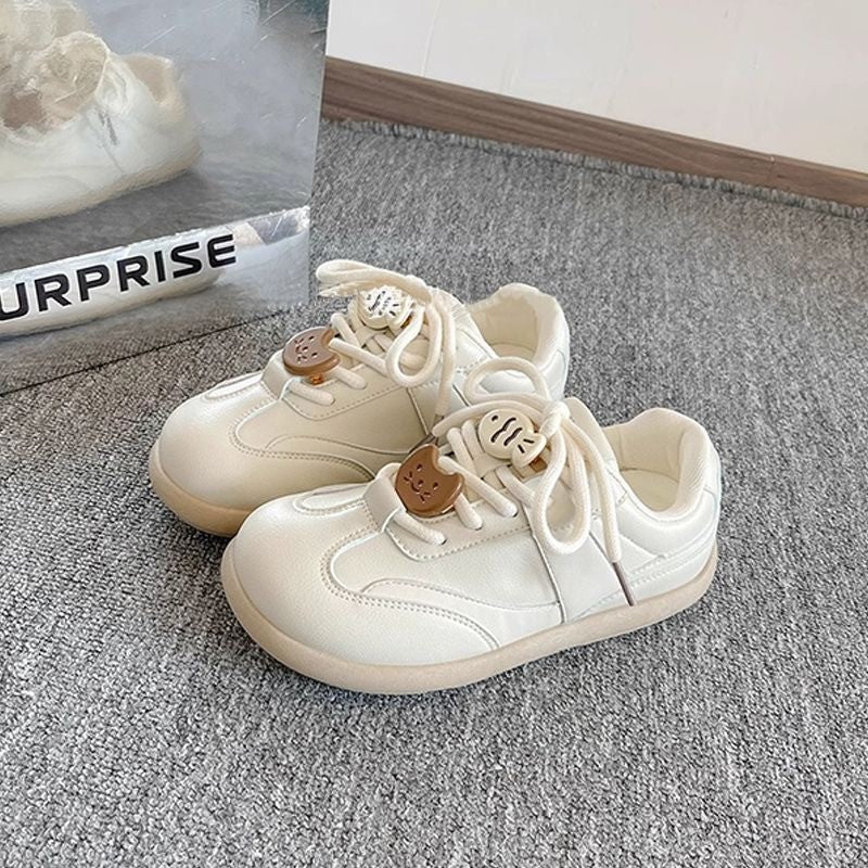 2026new arrivalretro german training shoes for women fashioneasiest for matchchic round toe casual leather white sneakers autumbest selling