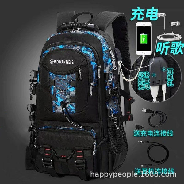 Travel Backpack Europe and America Super Large Capacity Outdoor Luggage Fashion Computer Backpack Cross-border Large Men's Backpack