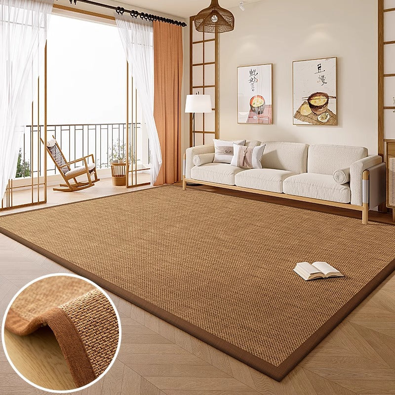 Thickened rattan mat, living room carpet, bamboo woven japanese style tatami mat, summer mat floor mat