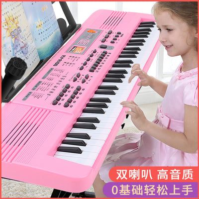 e-commerce 61-key electronic keyboard early education toy with stand, hot-selling item, supports dropshipping, children's musical instrument piano