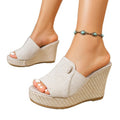 summer new arrival: plus size platform wedge slippers for cross-border e-commerce. sizes 36-43 available. wholesale options available. dropshipping to  and