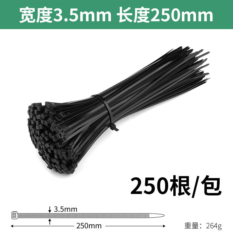 Nylon cable ties, plastic buckle, strong anti-theft buckle, wire tie, self-tightening, self-locking black strap
