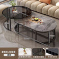 Rock slab coffee table living room for home small apartment 2025new arrivalaccessible luxuryclassy modern simple oval combination coffee table